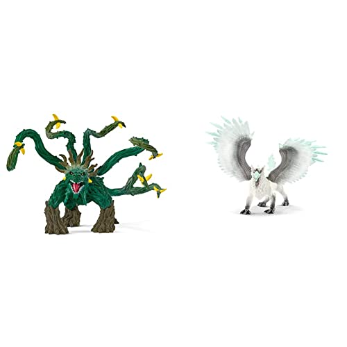 SCHLEICH 70144 Dschungel Ungeheuer Eldrador Creatures,11 x 15.1 x 18 cm & 70143 Eldrador Creatures Spielfigur - Eisgreif, Spielzeug ab 7 Jahren von SCHLEICH
