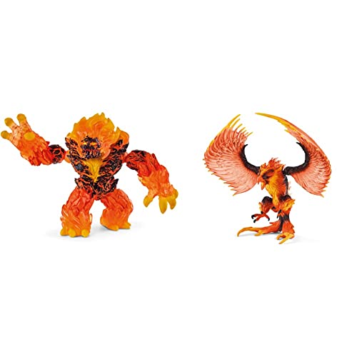 SCHLEICH 70145 Spielfigur - Lavadämon (Eldrador Creatures), Mix & 42511 Eldrador Creatures Spielfigur - Feueradler, Spielzeug ab 7 Jahren,8.2 x 15.5 x 18 cm von SCHLEICH