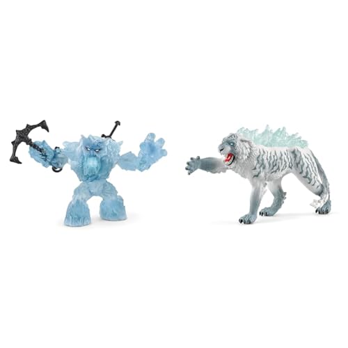 SCHLEICH 70146 Eisgigant, für Kinder ab 7-12 Jahren, ELDRADOR Creatures - Spielset & 70147 Eistiger, für Kinder ab 7-12 Jahren, ELDRADOR Creatures - Spielfigur von SCHLEICH