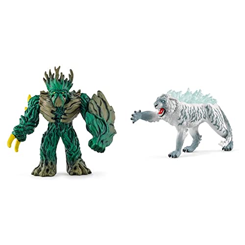 SCHLEICH 70151 Spielfigur -Dschungelherrscher Eldrador Creatures, Mehrfarbig & 70147 Spielfigur - Eistiger, Mehrfarbig von SCHLEICH