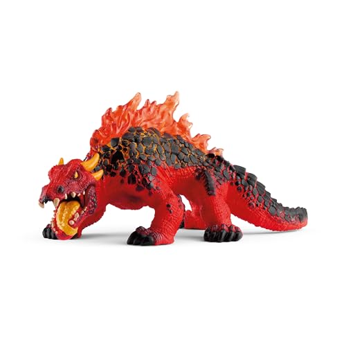 schleich ELDRADOR CREATURES 70156 Magmawaran - Realistische Mythische Fantasy Monster Actionfigur, Gefährliche Magma Riesenechse mit Realistischen Details, Figuren ab 7 Jahren von SCHLEICH