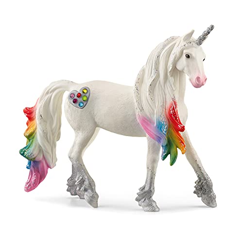 schleich 70725 Regenbogeneinhorn, Hengst, für Kinder ab 5-12 Jahren, BAYALA - Spielfigur von SCHLEICH