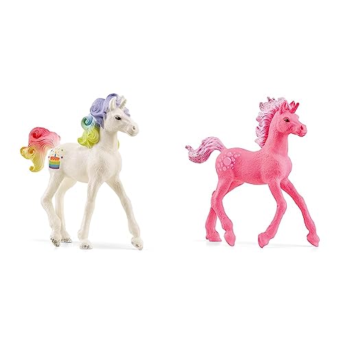 SCHLEICH 70742 Sammeleinhorn Regenbogentorte, für Kinder ab 5 Jahren, BAYALA - Sammelfigur & 70740 Sammeleinhorn Kaugummi, für Kinder ab 5 Jahren, BAYALA - Sammelfigur von SCHLEICH