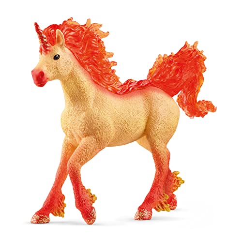 schleich BAYALA 70756 Elementa Feuereinhorn Hengst - Einhorn - Einhorn mit Flügel, Transparente Mähne und Schweif - Teil der Figuren Welt - Einhorn Spielzeug ab 5 Jahren von SCHLEICH