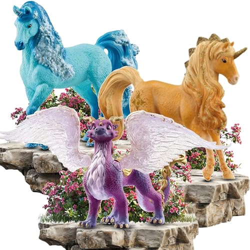 SCHLEICH 70757 Elementa Wassereinhorn Stute 70762 Nachthimmeldrache 70822 Apollon Einhorn Hengst von SCHLEICH