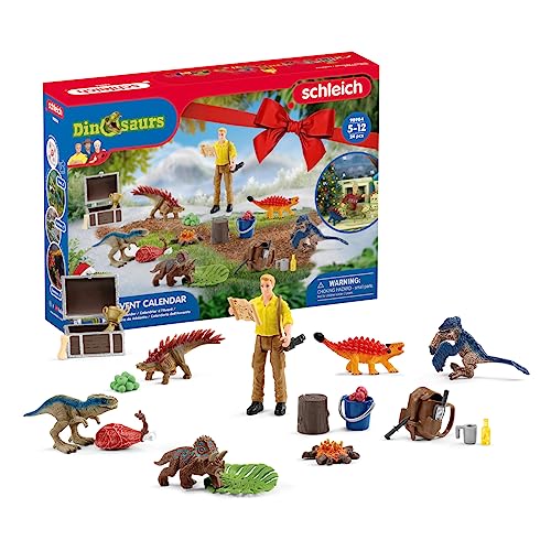 schleich 98984 Adventskalender 2023 DINOSAURS, ab 5 Jahren, DINOSAURS - Spielset, 24 Teile von SCHLEICH