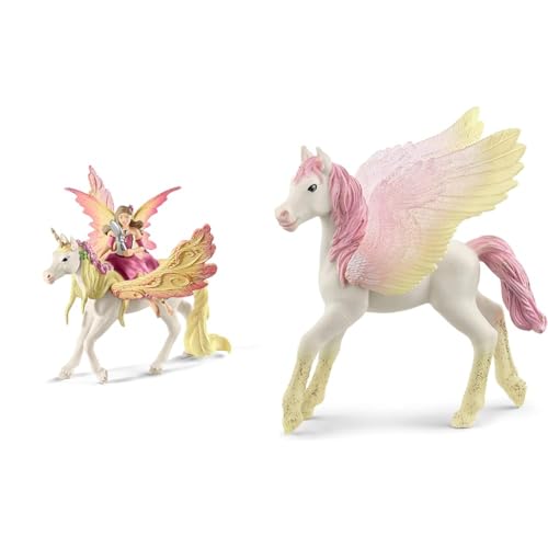 SCHLEICH BAYALA 70568 Fee Feya und Einhorn Pegasus Spielset & 70721 Pegasus Fohlen, für Kinder ab 5-12 Jahren, BAYALA - Spielfigur von SCHLEICH