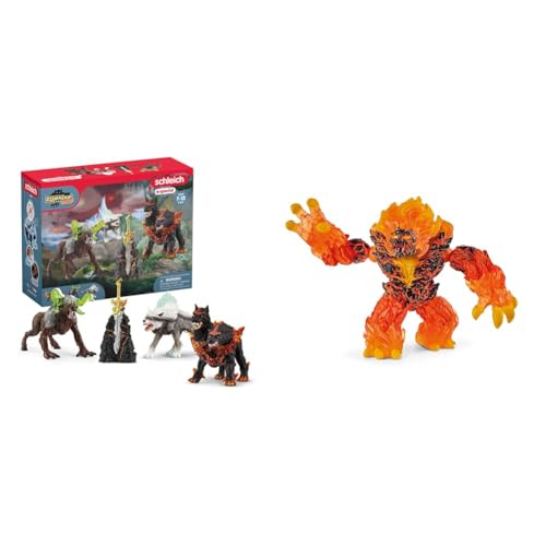 SCHLEICH ELDRADOR Creatures 72179 Monster Actionfiguren Set & ELDRADOR Creatures 70145 Eldrador Creatures Mythischer Lavadämon-Lava Monster von SCHLEICH