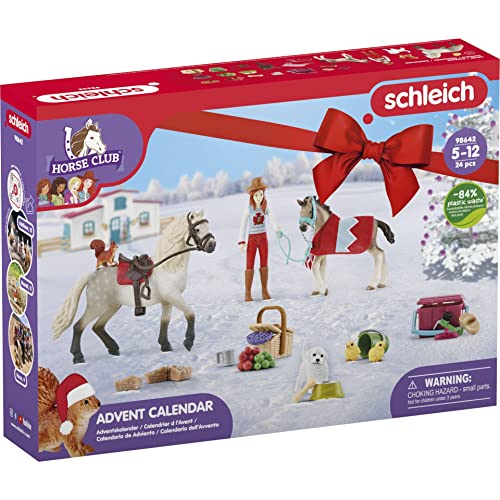 schleich 98643 Adventskalender Farm World 2022, für Kinder ab 3 Jahren, für Bauernhof-Fans mit einer menschlichen Spielfigur, Tieren und einer Menge Zubehör von SCHLEICH