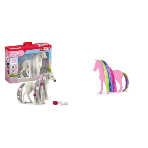 SCHLEICH Horse Club Sofia's Beauties 42583 Quarter Horse Stute Spielset & 42654 Haare Beauty Horses Rainbow, ab 4 Jahren, Horse Club Sofia's Beauties - Spiel-Zubehör, 2 Teile von SCHLEICH