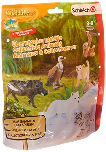 SCHLEICH Überraschungstüte inkl. Tieren, Verschiedene Desings (Wild Life - Serie 4) von SCHLEICH