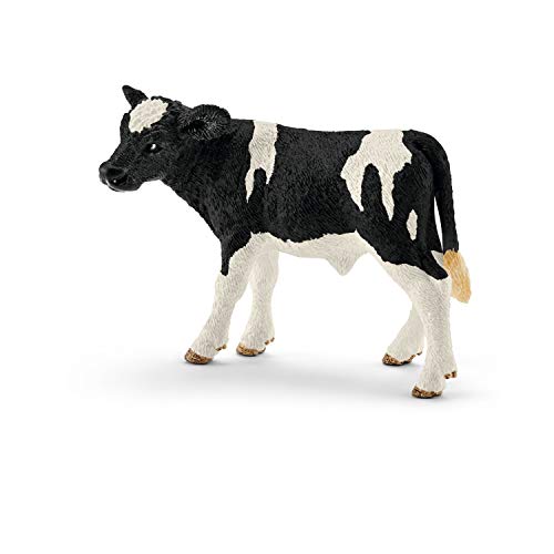 schleich 13798 Kalb Schwarzbunt, für Kinder ab 3+ Jahren, FARM WORLD - Spielfigur von SCHLEICH