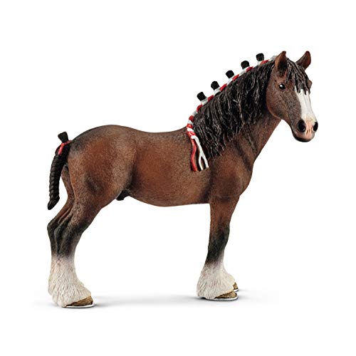 schleich 13808 Clydesdale Wallach, für Kinder ab 3+ Jahren, FARM WORLD - Spielfigur von SCHLEICH