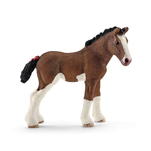 schleich 13810 Clydesdale Fohlen, für Kinder ab 3+ Jahren, FARM WORLD - Spielfigur von SCHLEICH