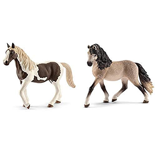 Schleich 13830 - Pinto Stute & 13793 - Spielzeugfigur - Andalusier Stute von SCHLEICH