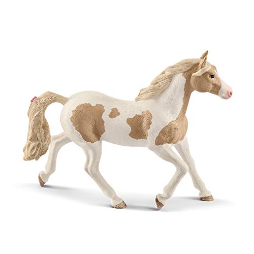 schleich HORSE CLUB 13884 Realistische Gefleckte Stute, Pferde Spielzeug Figur- Paint Horse Pferd Stute, Bauernhof Spielzeug für Jungen und Mädchen ab 5 Jahren, Alte Version von SCHLEICH