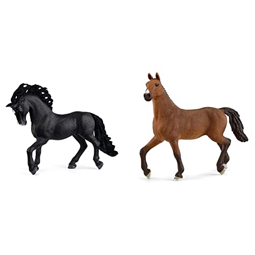 SCHLEICH 13923 Spielfigur - Pura Raza Española Hengst (Horse Club) & 13945 Spielfigur -Oldenburger Stute Horse Club, Mehrfarbig von SCHLEICH