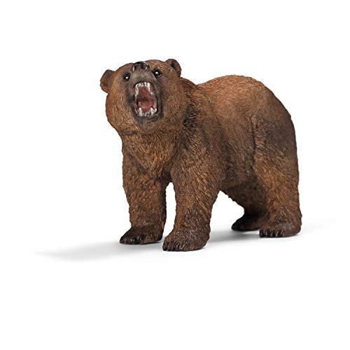 schleich 14685 Grizzlybär, für Kinder ab 3+ Jahren, WILD LIFE - Spielfigur von SCHLEICH