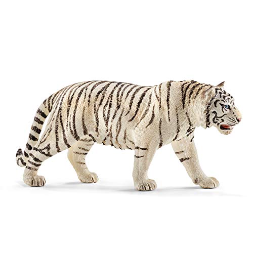 schleich WILD LIFE | Tiger weiß 14731 | detailgetreue Tierfiguren | Zoo Spielzeug | tolles Geschenk für Jungen und Mädchen | Deko für Geburtstag | Spielfigur ab 3 Jahren | 13 x 3 x 6 cm von SCHLEICH