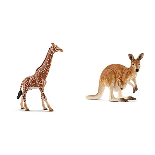 SCHLEICH 14749 - Giraffenbulle & 14756 - Känguru von SCHLEICH