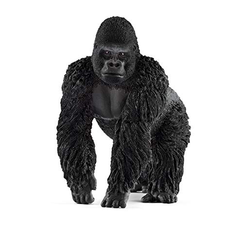 schleich WILD LIFE 14770 Realistische Gorilla Männchen Tiere Figur - Realistisches Gorillamännchen - Tiere Figuren Sets für Fantasievolles Spiel ab 3 Jahren von SCHLEICH