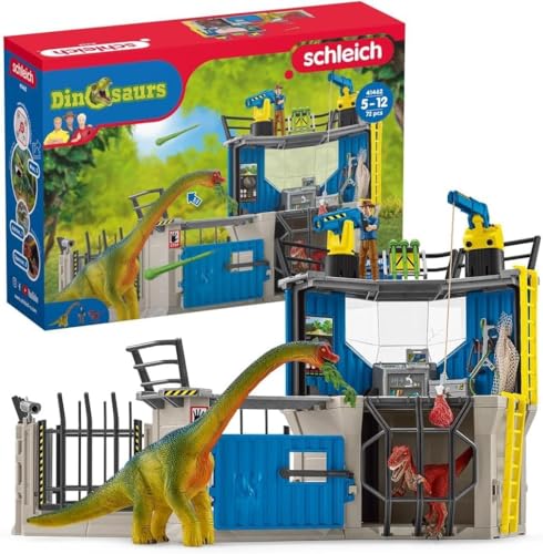 schleich DINOSAURS | Große Dino-Forschungsstation 41462 | Spielset mit 2 Dino Figuren, Forscher Maxx und Zubehör | tolles Geschenk für Kinder | Dinosaurier Spielzeug ab 4 Jahren | Set aus 72 Teilen von SCHLEICH