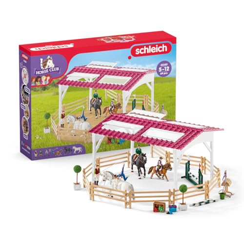 schleich 42389 Reitschule mit Reiterinnen und Pferden, ab 5 Jahren, HORSE CLUB - Spielset, 40 Teile, exklusiv bei Amazon von SCHLEICH