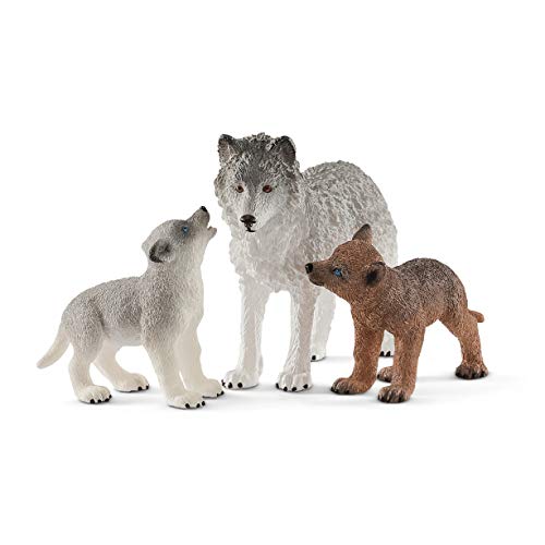 schleich 42472 Wolfsmutter mit Welpen, ab 3 Jahren, WILD LIFE - Spielset, 14 x 6 x 19 cm von SCHLEICH