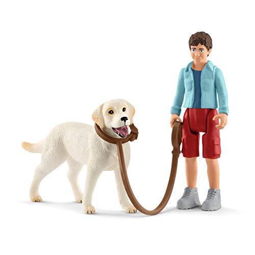 Schleich 42478 Farm World Walking with Labrador Retriever von SCHLEICH