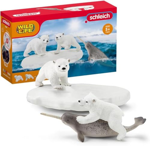 schleich 42531 Eisbären-Rutschpartie, für Kinder ab 3+ Jahren, WILD LIFE - Spielset von SCHLEICH