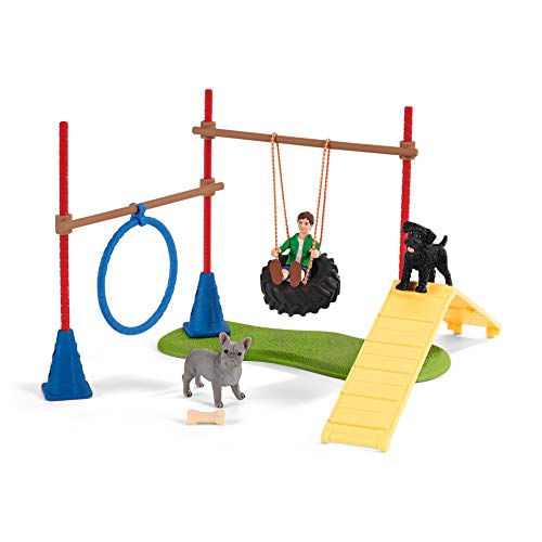 schleich 42536 Spielspaß für Hunde, für Kinder ab 3+ Jahren, FARM WORLD - Spielset von SCHLEICH