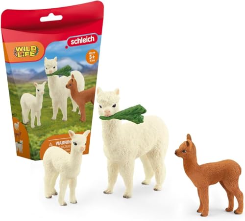 schleich 42544 Alpakafamilie, für Kinder ab 3+ Jahren, WILD LIFE - Spielset von SCHLEICH