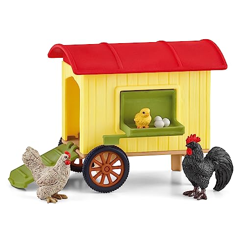 schleich 42572 Hühnerstall, ab 3 Jahren, FARM WORLD - Spielset, 5 Teile von SCHLEICH