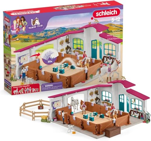 schleich 42639 Reithalle Peppertree, ab 5 Jahren, HORSE CLUB - Spielset, 179 Teile von SCHLEICH