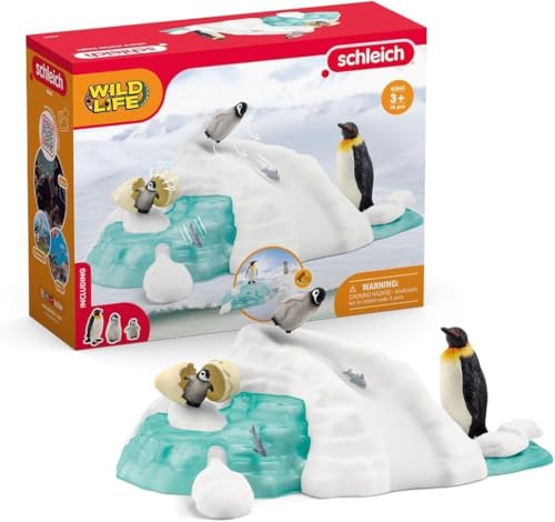 schleich 42661 Pinguin-Familienspaß, ab 3 Jahren, WILD LIFE - Spielset, 14 Teile von SCHLEICH