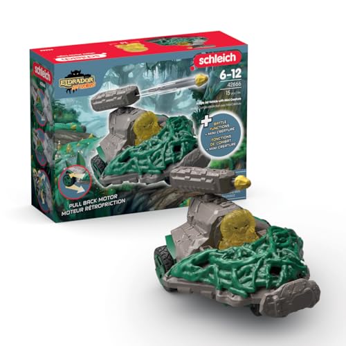 schleich 42666 Dschungel Düsenjet Fahrzeug mit Mini Creature, ab 7 Jahren, ELDRADOR CREATURES - Spielset, 15 Teile von SCHLEICH