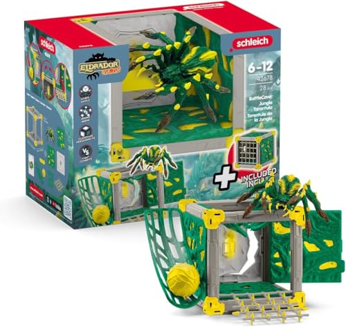 schleich 42678 BattleCave Dschungeltarantel, ab 7 Jahren, ELDRADOR CREATURES - Spielset, 28 Teile von SCHLEICH