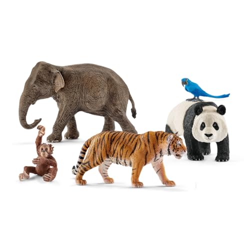 SCHLEICH WILD Life | Dschungel Tiere Set 77588 mit Elefant, Panda, Tiger, Papagei und Baby AFFE | tolles Zoo Spielzeug | Spielfiguren für Kinder ab 3 Jahren | Set aus 5 Teilen | exklusiv bei Amazon SCHLEICH WILD Life | Dschungel Tiere Set 77588 mit Elefant, Panda, Tiger, Papagei und Baby AFFE | tolles Zoo Spielzeug | Spielfiguren für Kinder ab 3 Jahren | Set aus 5 Teilen | exklusiv bei Amazon von SCHLEICH