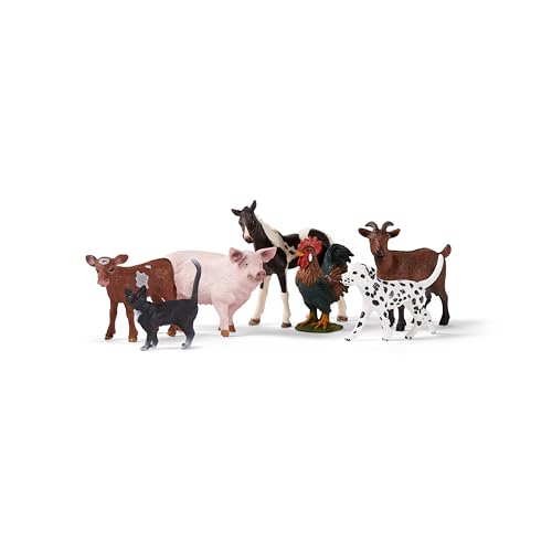 SCHLEICH Farm World | Bauernhof Tiere Set 77533 mit Hund, Katze, Schwein, Ziege, Kuh, Pferd und Hahn | detailliertes Spielset aus 7 Teilen | Bauernhof Spielzeug ab 3 Jahre | exklusiv bei Amazon SCHLEICH Farm World | Bauernhof Tiere Set 77533 mit Hund, Katze, Schwein, Ziege, Kuh, Pferd und Hahn | detailliertes Spielset aus 7 Teilen | Bauernhof Spielzeug ab 3 Jahre | exklusiv bei Amazon von SCHLEICH
