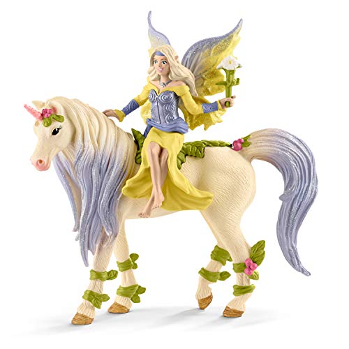 schleich BAYALA 70565 Fee Sera mit Blüten Einhorn Spielset - Fantasievolles Magisches Fee Meerjungfrau und Einhorn Spielset, Figuren Set - Einhorn Spielzeug ab 5 Jahren von SCHLEICH