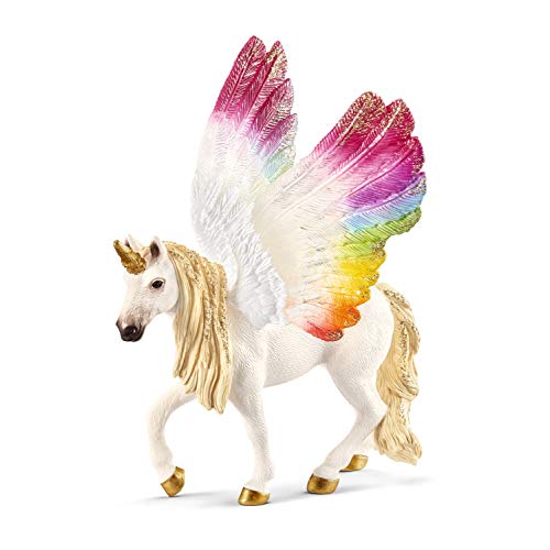 SCHLEICH 70576 Einhorn mit Flügeln, Regenbogen, Bayala, Mehrfarbig von SCHLEICH