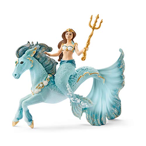 schleich BAYALA 70594 Meerjungfrau Eyela Figur und Unterwasser Einhorn Spielset - Prinzessin Eyela Figur mit Unterwasser-Einhorn und Zauberstab, Hochwertige Figuren ab 5 Jahren von SCHLEICH