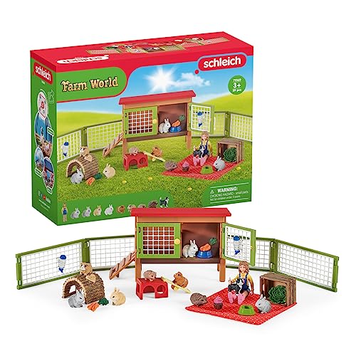 schleich 72160 Picknick mit den kleinen Haustieren, ab 3 Jahren, FARM WORLD - Spielset, 29 Teile, exklusiv bei Amazon von SCHLEICH