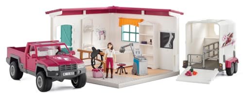 schleich Horse Club | Besuch beim Tierarzt 72261 | Set mit Haus, Pick-up, Pferdeanhänger, 2 bewegliche Figuren, Pferd & Zubehör | Geschenk für Kinder ab 5 Jahren | 61-teiliges Set | Amazon exklusiv schleich Horse Club | Besuch beim Tierarzt 72261 | Set mit Haus, Pick-up, Pferdeanhänger, 2 bewegliche Figuren, Pferd & Zubehör | Geschenk für Kinder ab 5 Jahren | 61-teiliges Set | Amazon exklusiv von SCHLEICH