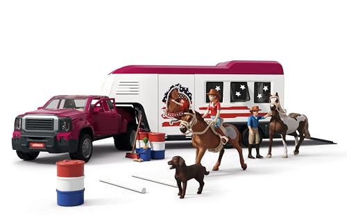 Schleich Pick-up mit großem Pferdeanhänger von SCHLEICH