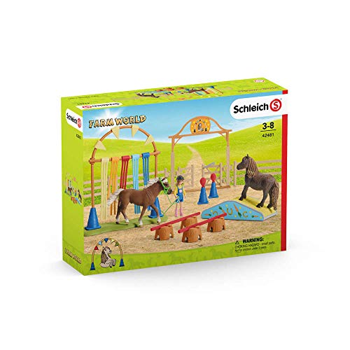 Schleich - Playset Agility-Training für Pony Farm World, 42481, Mehrfarbig von SCHLEICH