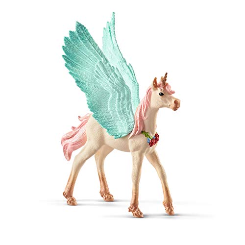 Schleich bayala Einhorn-Spielzeug für Mädchen und Jungen, verziertes Einhorn, Pegasus-Fohlen, ab 5 Jahren von SCHLEICH