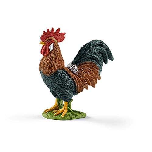 schleich 13825 Hahn, für Kinder ab 3+ Jahren, FARM WORLD - Spielfigur von SCHLEICH