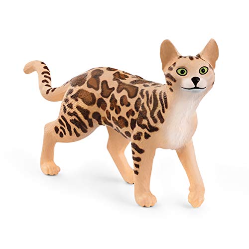 schleich 13918 Bengal Katze, für Kinder ab 3+ Jahren, FARM WORLD - Spielfigur von SCHLEICH