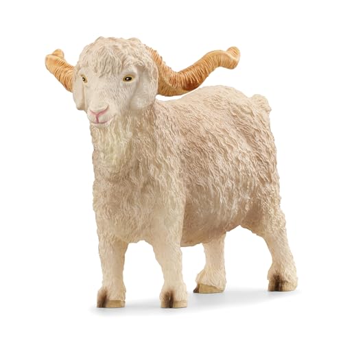 schleich 13970 Angoraziegenbock, ab 3 Jahren, FARM WORLD - Spielfigur, 5 x 9 x 7 cm, Black von SCHLEICH